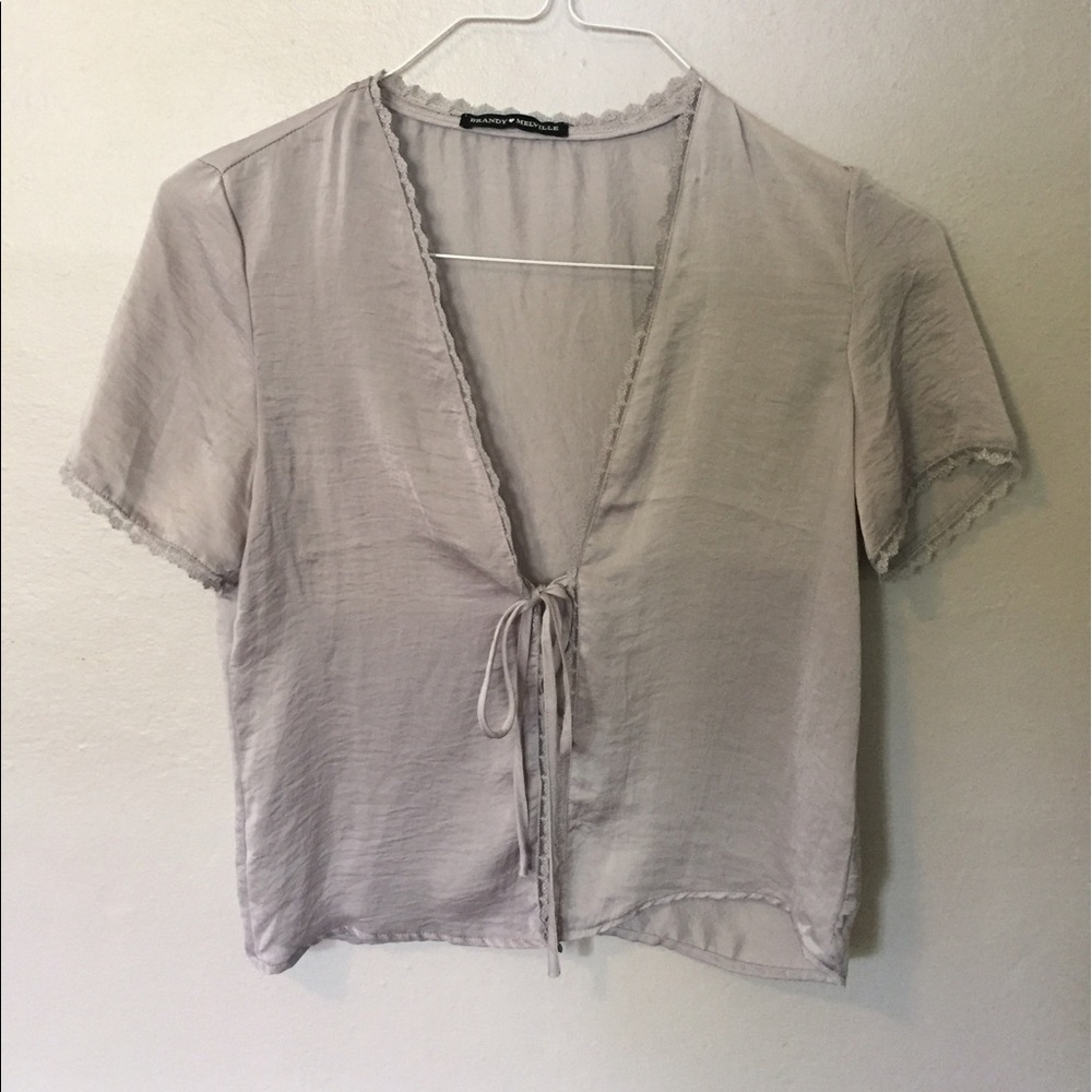 Satin Brandy Melville Leesa Silky Top ✨ NWOT